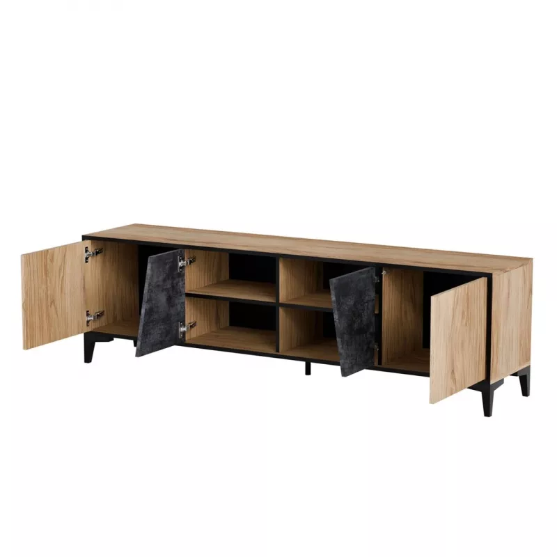 Cama 4D RTV spintelė OVO 180x38xH53 ąžuolas/betonas