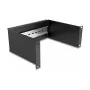 Rack lentyna DeLOCK 10 colių DIN bėgelis Panel 2U juoda Metalinė 180mm