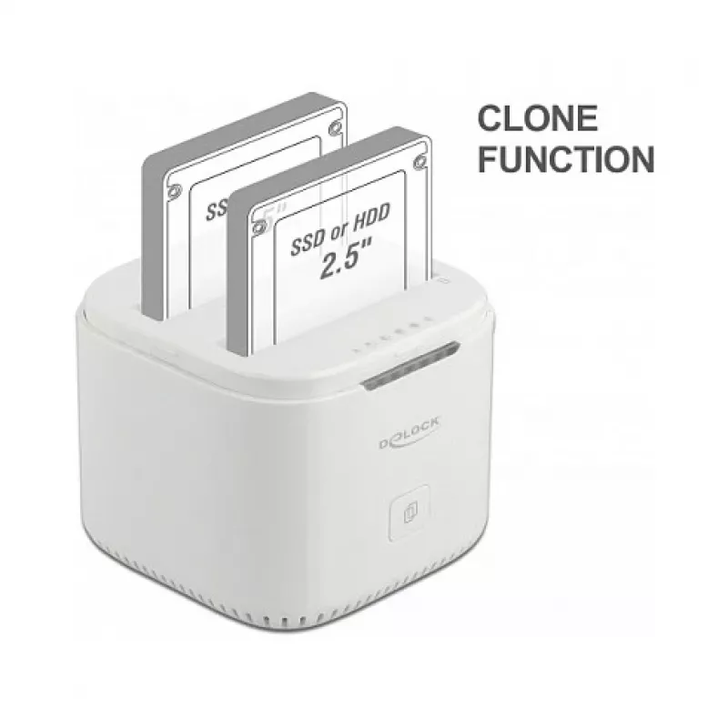 Docking stotelė DeLOCK USB Type-C 3.2 skirta 2 x 2,5 colio SATA HDD/SSD