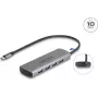 USB šakotuvas DeLOCK 64293 Type-C 10000 Mbit/s Pilka