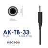 Akyga AK-TB-33 universalus maitinimo adapteris, 5 V, 2 A, 10 W, 5,5 x 2,5 mm, 1,5 m