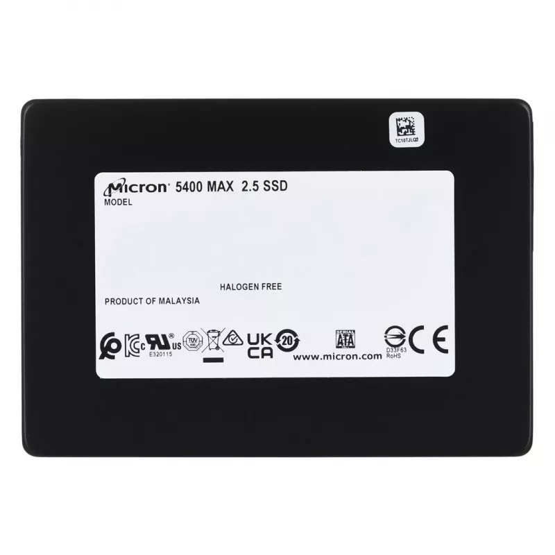 2,5 colio SATA III SSD Micron 5400 PRO 240 GB — 3D TLC NAND, 6 Gbit/s, 7 mm