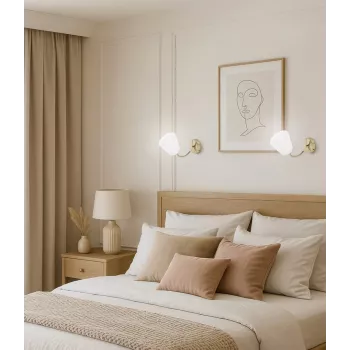 Activejet sieninis šviestuvas AJE-EMILY 1P GOLD E27 1x40W