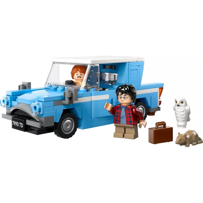 LEGO Harry Potter Skraidantis Ford Anglia automobilis – statomas modelis su Roniu Vizliu ir Hedviga, 7+ metų