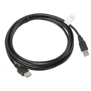 USB laidas Lanberg CA-USBE-10CC-0030-BK 3m USB 2.0 Juodas