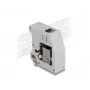 DeLOCK DIN rail adapteris RJ45 lizdas į RJ45 lizdą Cat.6A Pilka
