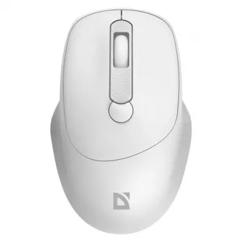 Belaidė pelė DEFENDER 52297 Silent Click – ambidekstrinė, 2.4 GHz nano USB, 1600 DPI, balta