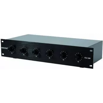 Omnitronic ELA 6M-Zonen LS-Regler 5W juodas – 6 zonų garsumo valdiklis