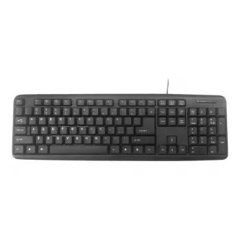 Gembird KB-U-103-RU biuro klaviatūra USB, QWERTY, anglų/rusų, juoda