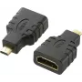 SpeaKa Professional HDMI adapteris [1x HDMI kištukas D Micro - 1x HDMI lizdas] Juodas, paauksuoti kontaktai, garso grįžtamasis kanalas (SP-7870184)