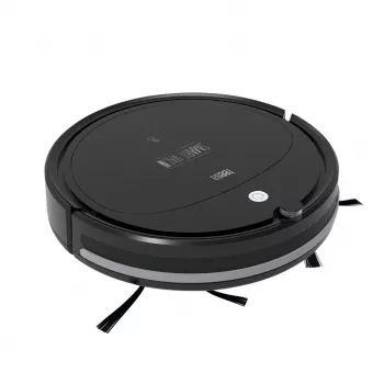 Robotas dulkių siurblys TEESA Smart VAC 2 – apvalus, juodas, 1000 Pa, 9,6 V/2000 mAh Li, 0,2 l, Wi-Fi, automatinis grįžimas