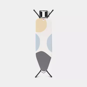 Brabantia Ironing Board B rankovių lyginimo lenta su medvilniniu užvalkalu ir garų lygintuvo atrama 1240x380 mm