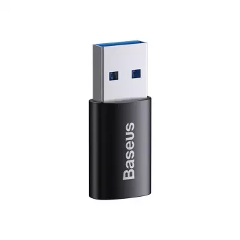 Adapteris Baseus Ingenuity USB Type-A (moteriška) į USB Type-C (vyriška) 10 Gbit/s, juodas, 14×22×8 mm