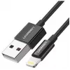 Ugreen 80822 US155 mobiliojo telefono kabelis juodas 1 m USB A Lightning