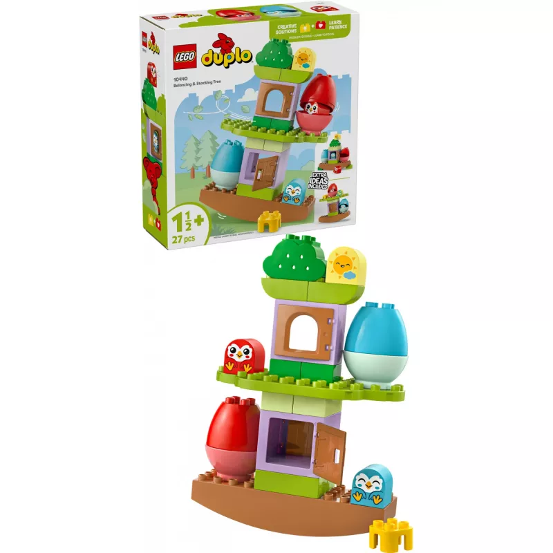 Konstruktorius LEGO DUPLO Balansuojantis ir rikiuojantis medis 10440 – 27 dalių, nuo 1,5 metų, dideli spalvoti blokeliai