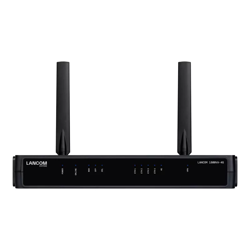 LANCOM 1800VA-4G maršrutizatorius su DSL modemu, 4G LTE ir 4 prievadų Gigabit jungikliu