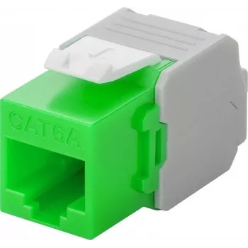 Wentronic Goobay CAT 6a KeyStone RJ45 Kištukas, Neekranuotas, 500MHz, Žalia-Balta (90687)