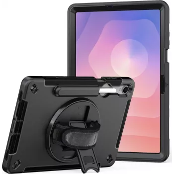 Kickstand Case jt berlin, Samsung Galaxy Tab S11, su tvirtu rankiniu dirželiu – juoda