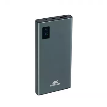 Nešiojamas įkroviklis Rivacase VA1021 10000mAh, dvi USB išvestys, LED indikatoriai, kompaktiškas