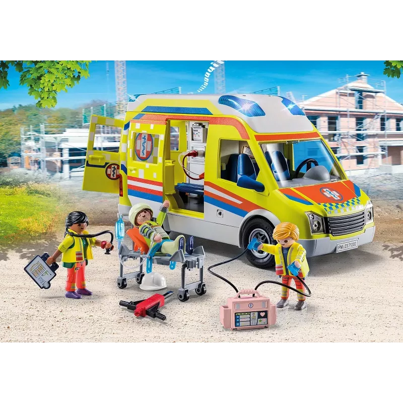 Playmobil 71202 City Life Greitosios pagalbos automobilis su šviesomis ir garsu, žaidimų rinkinys, tinkamas nuo 4 metų
