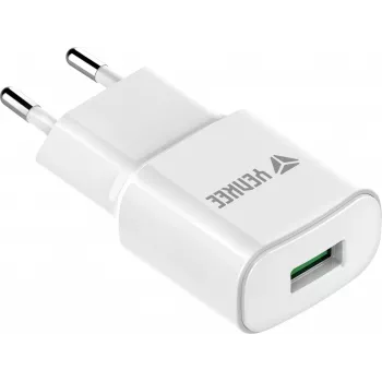 USB sieninis įkroviklis YENKEE YAC 2023WH 18W 3A Quick Charge 3.0