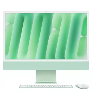iMac 24 inch Retina 4.5K ekranas M4, Žalia, M4 (10-CPU/10-GPU), 16GB, 512GB, standartinis stiklas, Touch ID, vokiška, Gigabit Ethernet, Magic Mouse, MWV03D/A