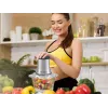 Beper P102ROB001 maisto smulkintuvas, 1,5 l stiklinė talpa, 500 W, 2 greičių režimai, 4 nerūdijančio plieno peiliukai, nerūdijantis plienas / juoda
