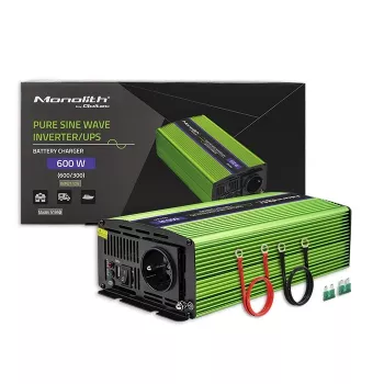 Automobilinis keitiklis Qoltec Monolith 600 W žalias 12 V