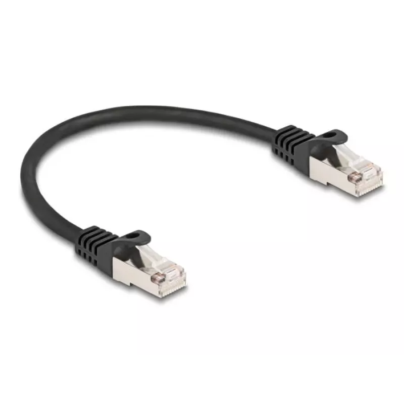 Tinklo kabelis DeLOCK RJ50 (vyriškas) į RJ50 (vyriškas) S/FTP 0,25 m juodas
