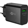 Goobay USB-C PD GaN dvigubas greitas įkroviklis 30 W juodas (75335)