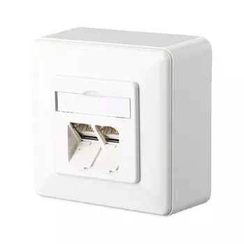 METZ CONNECT BTR IT CONNECT E-DAT C6 8/8(8) AP Cat.6 sieninė dėžutė – 2x RJ-45 – gryna balta RAL 9010 (1307380002-I)