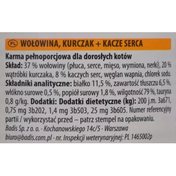 Šlapias ėdalas katėms Animonda Carny 200 g – jautiena, be grūdų, be glitimo