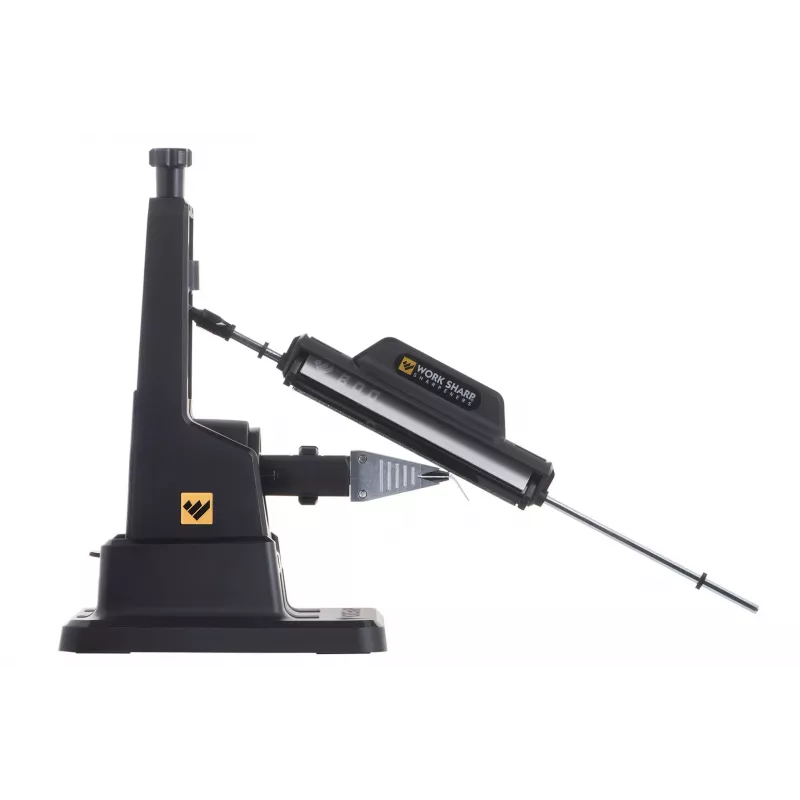 Pjovimo galąstuvas Work Sharp Precision Adjust 09DX164 reguliuojamu kampu su keraminiu glaistymo strypu, deimantinėmis plokštelėmis, juodas, 243,8×165,1×143,3 mm