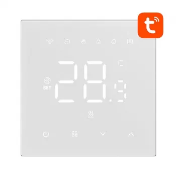 Išmanusis termostatas Avatto WT410-BH-3A-W dujiniam katilui, programuojamas, Wi-Fi