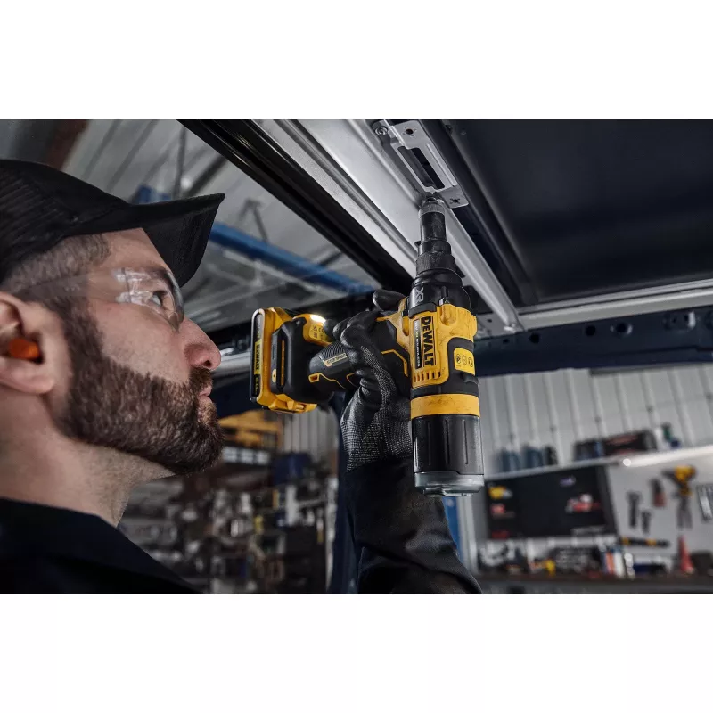 DeWALT DCF403NT-XJ akumuliatorinis kniedžių įrankis Juoda, Geltona 2,4; 3,2; 4; 4,8 mm 10000 kN