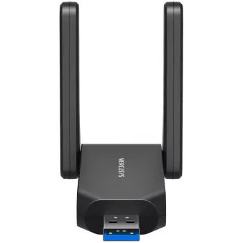 USB Wi-Fi adapterius MERCUSYS MA72XH AX1800 su didelio stiprinimo antenomis, USB-A, plug-and-play
