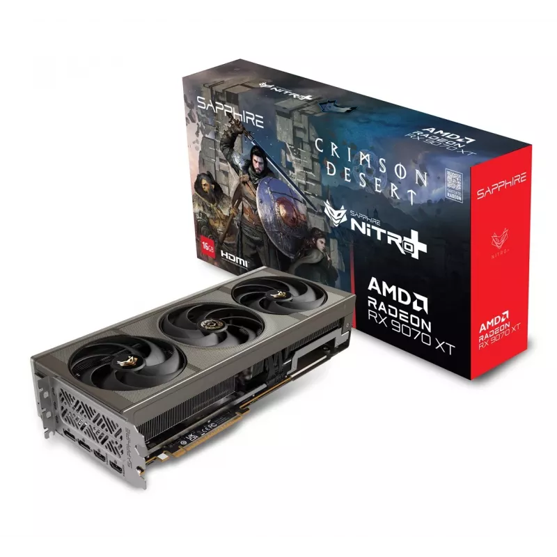 Vaizdo plokštė Sapphire NITRO+ Radeon RX 9070 XT OC Crimson Desert Edition – 16 GB GDDR6, 256 bit, PCIe 5.0
