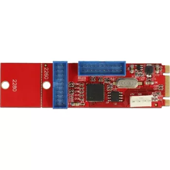 Delock Converter M.2 Key B+M vyriškas > 2 x USB3.0 Pin Header - USB adapteris - M.2 kortelė - USB3.0 (vidinis) x 2 (62843)