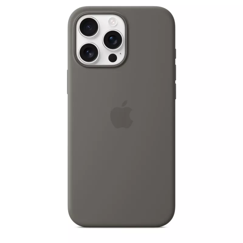 Silicone dėklas su MagSafe, iPhone 16 Pro Max, Stone Gray