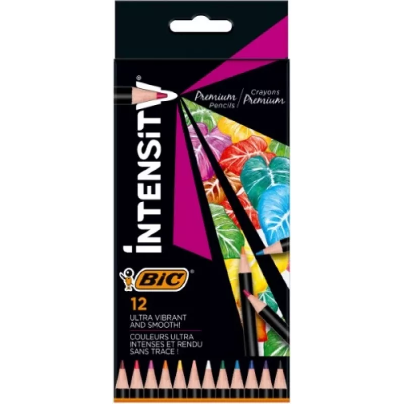 BIC Intensity spalvoti pieštukai 12 spalvų 951844