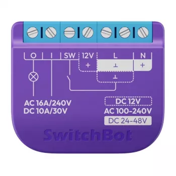 Išmanusis relės jungiklis SwitchBot Relay W5502300 su potencialiai laisvu kontaktu nuotoliniam laidinių įrenginių valdymui