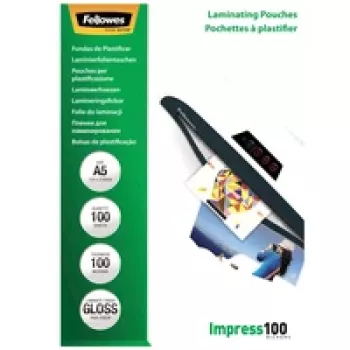 Laminavimo maišeliai blizgūs A5 100 vnt. 100 mikronų Fellowes 5351002