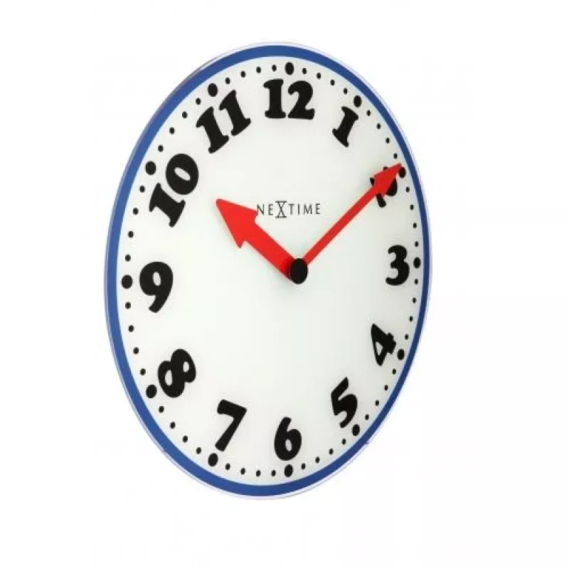 NeXtime klok 8151 Boy, Ø43 cm, sieninis, baltas/mėlynas/juodas/raudonas