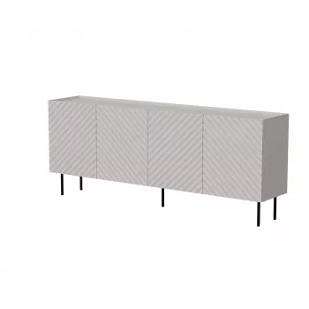 Komoda Cama Meble LUCCA 4D — 200 x 40 x 80 cm, kašmyro spalva, medžio drožlių plokštė