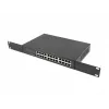 Nevaldomas jungiklis LANBERG RSGE-24 — 24× Gigabit Ethernet 1U, montuojamas į stelažą, juodas