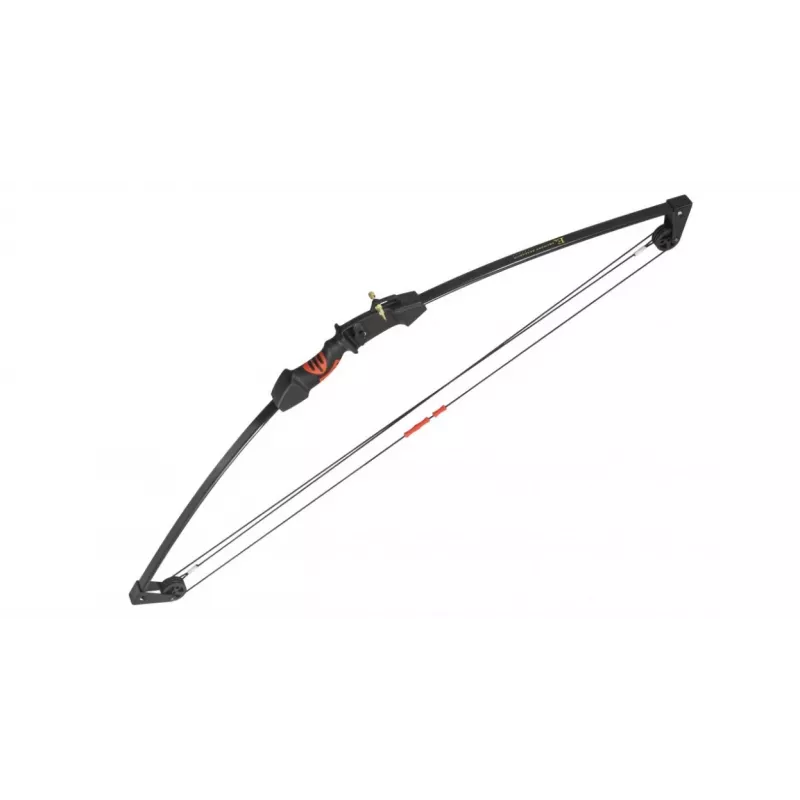 Lankas kompoundinis POE LANG EK Chameleon Black 10–15 lb, aliuminis, 930 mm, 22 colių virvelė, su 2 strėlėmis ir aksesuarais