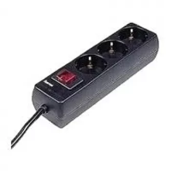 Hama 00030392 apsauginis nuo viršįtampių filtras, juodas, 3 AC lizdai, 230 V, 1,4 m