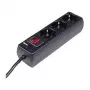 Hama 00030392 apsauginis nuo viršįtampių filtras, juodas, 3 AC lizdai, 230 V, 1,4 m