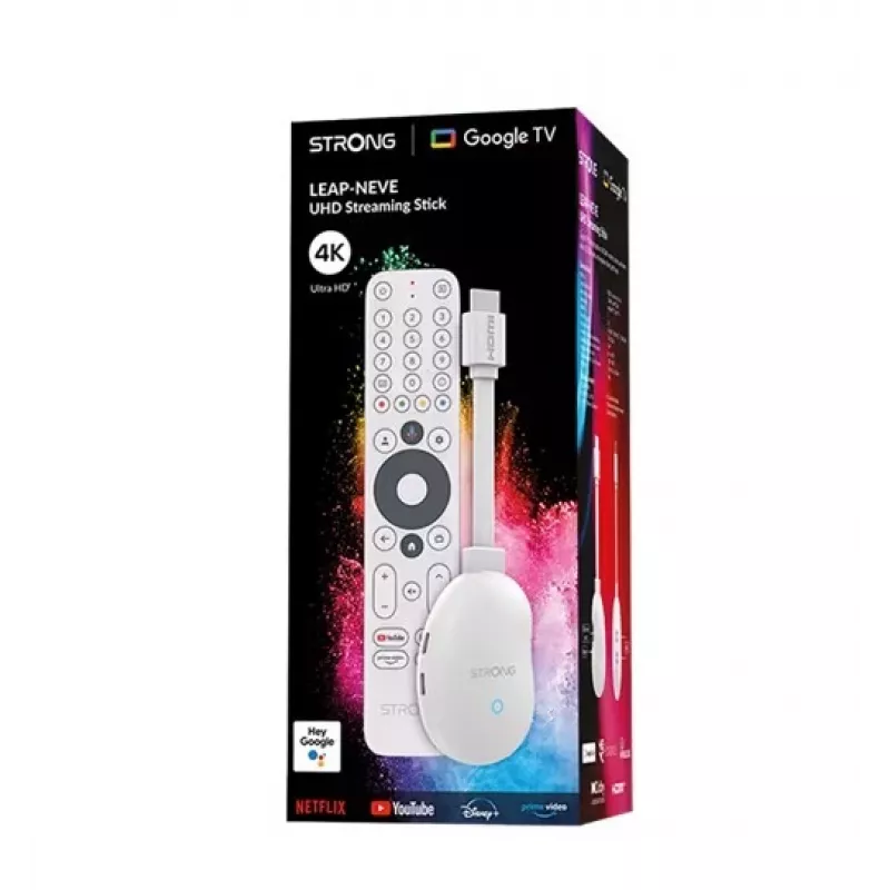 STRONG Media-Player, internetinės televizijos atkūrimas, 4K Ultra HD, HDR 10, LEAP-NEVE