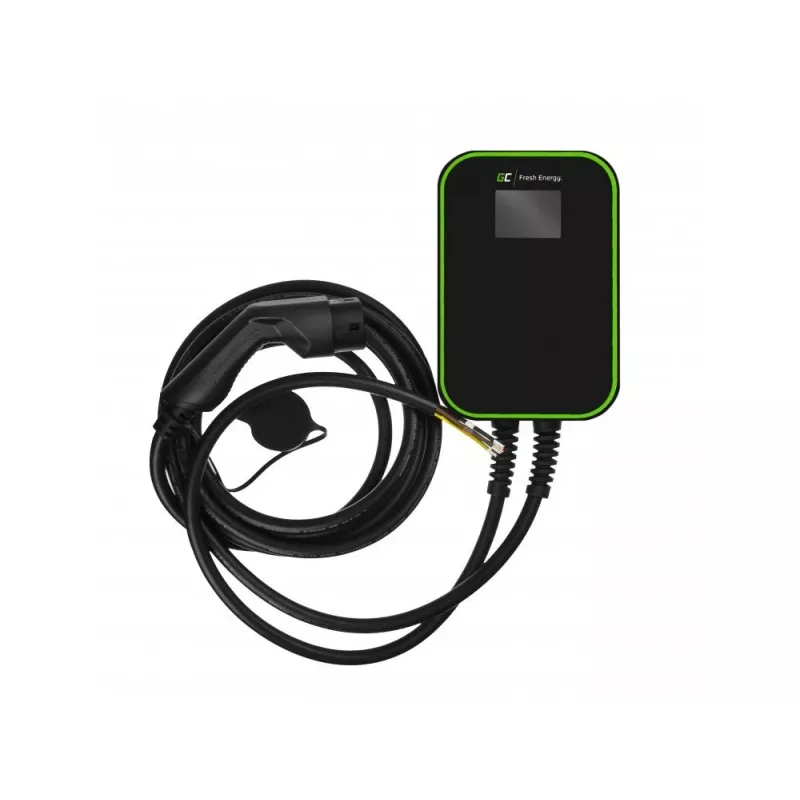 Krovimo stotelė elektromobiliams Green Cell EV14 22 kW juodas aliuminis sieninis